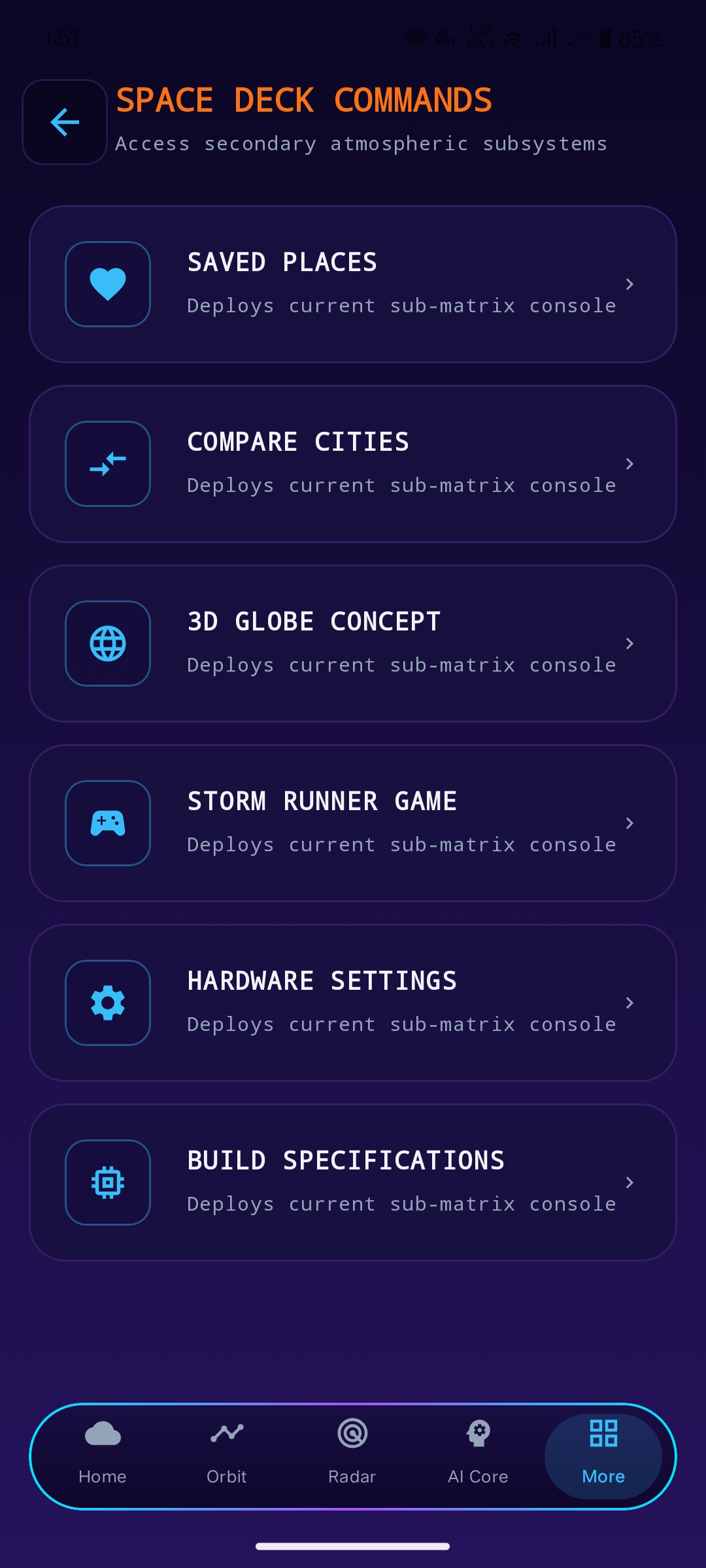 Screenshot 8 of Weather OS project